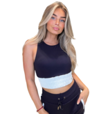 House of Gravity House of Gravity Performance crop top db moonstone white