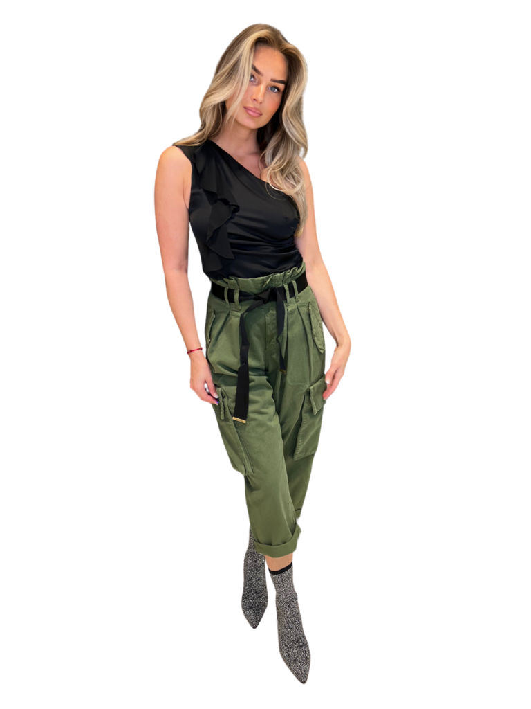 PINKO Pinko 101840A0D5V45 Ronfare cargo pantalon groen