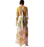 Hemant & Nandita Hemant & Nandita HN-AGRA-791 Agra kaftan multi color off white