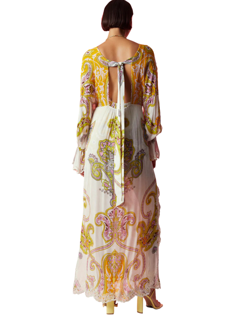 Hemant & Nandita Hemant & Nandita HN-AGRA-791 Agra kaftan multi c off white