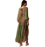 Hemant & Nandita Hemant & Nandita HN-GOA-5132 Goa jurk groen roze