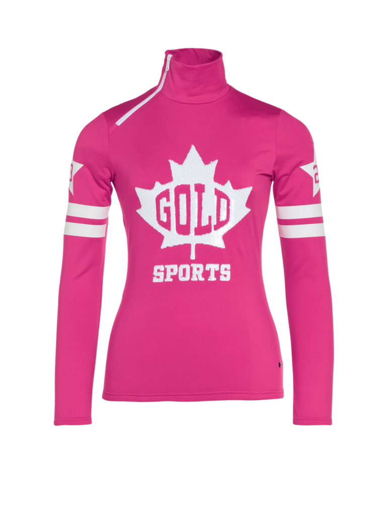 Goldbergh Goldbergh GB30022234 Maple Leaf ski pully passion pink