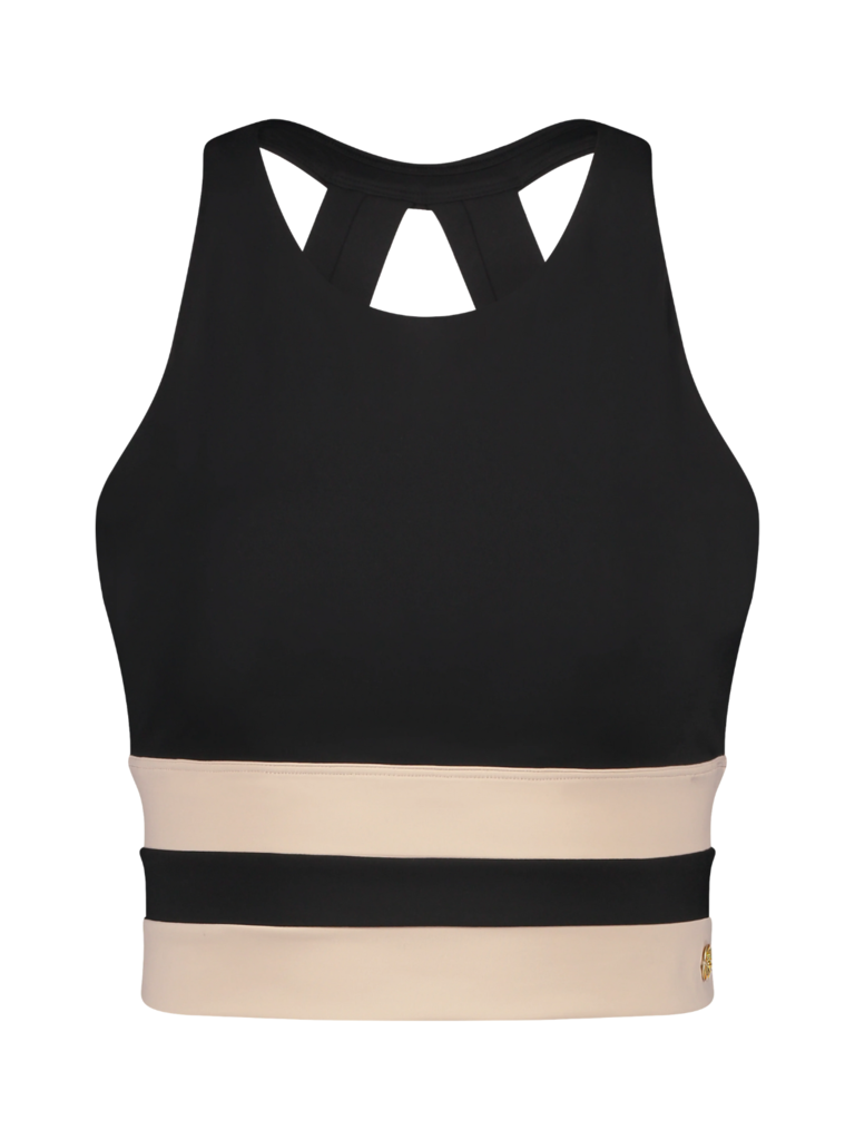 House of Gravity House of Gravity Silhouette crop top Black x Sand