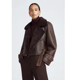 NOUR HAMMOUR Nour Hammour Hatti Shearling Dark Chocolate