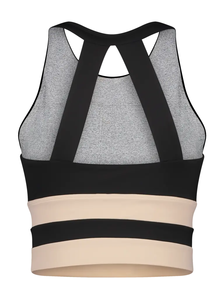 House of Gravity House of Gravity Silhouette crop top Black x Sand