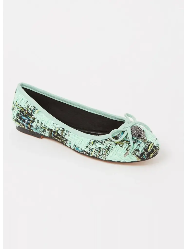 KURT GEIGER KURT GEIGER 9790670609 EAGLE BALLERINA-GREEN-FABRIC