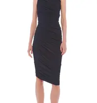 Norma Kamali Norma Kamali KK2223PL667001 DIANA DRESS TO KNEE BLACK