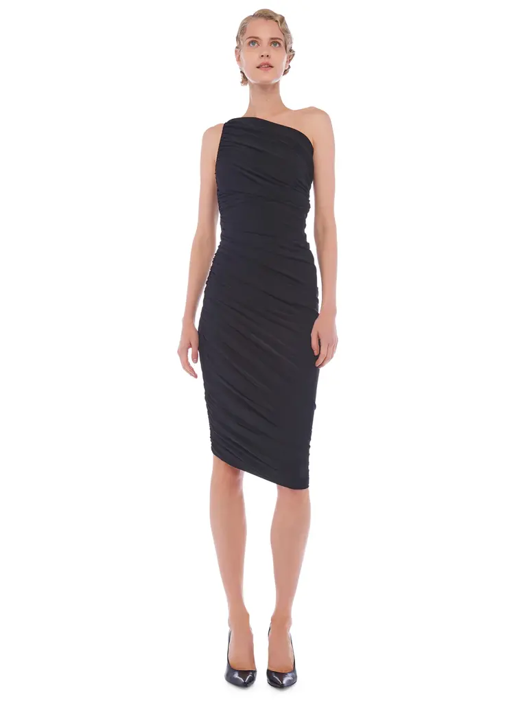 Norma Kamali Norma Kamali KK2223PL667001 DIANA DRESS TO KNEE BLACK