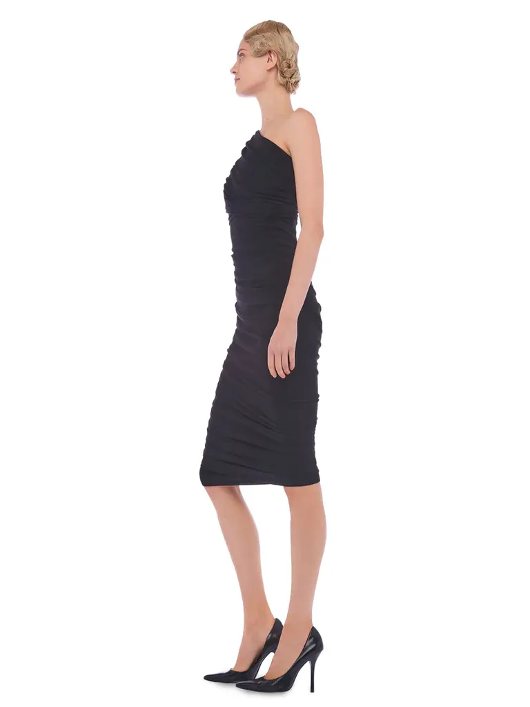 Norma Kamali Norma Kamali KK2223PL667001 DIANA DRESS TO KNEE BLACK