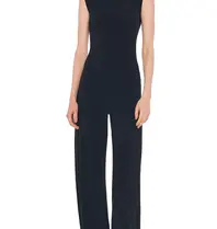 Norma Kamali Norma Kamali KKHL1304BLK SLEEVELESS JUMPSUIT BLACK