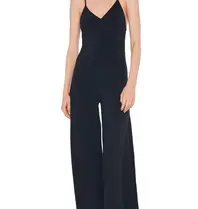 Norma Kamali Norma Kamali KK426JPL162001 SLIP JUMPSUIT BLACK