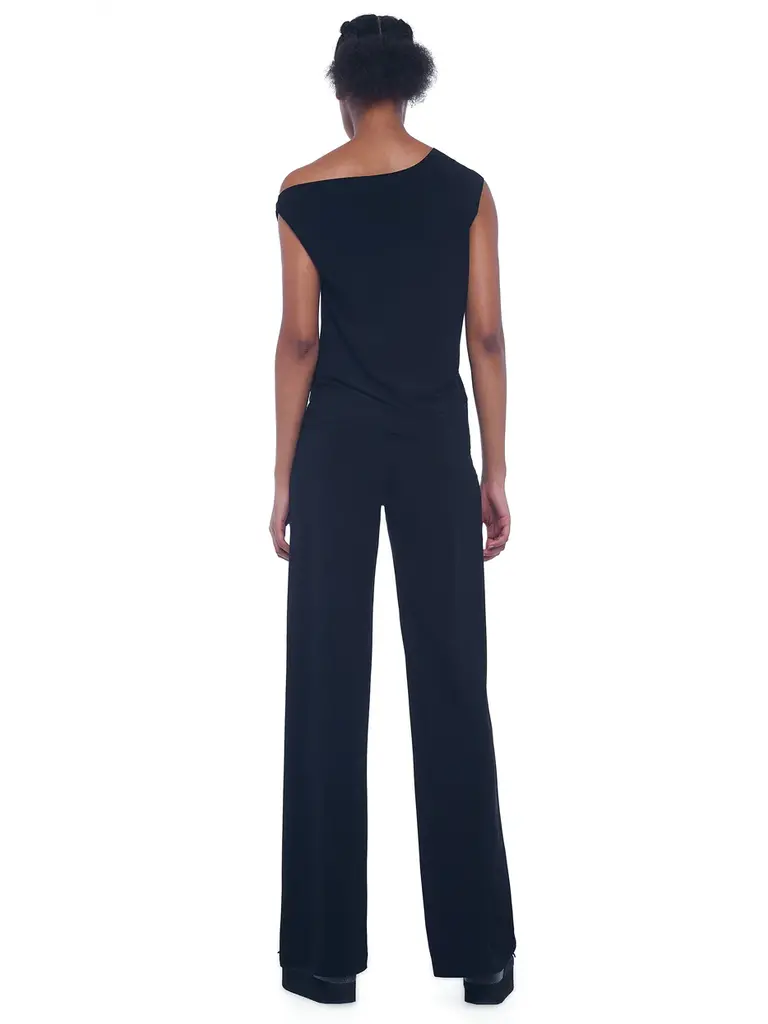 Norma Kamali Norma Kamali KK4257PL111001/AA STRAIGHT LEG PANT BLACK