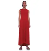 Norma Kamali Norma Kamali KK4203PL015004 SLEEVELESS LONG SWING DRESS RED