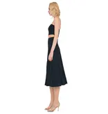 Norma Kamali Norma Kamali KK329SPL014001 FLARED SKIRT BLACK