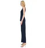 Norma Kamali Norma Kamali KK1267PL019012 STRAIGHT LEG PANT MIDNIGHT