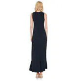 Norma Kamali Norma Kamali KK1263PL015001 SLEEVELESS LONG SWING DRESS BLACK