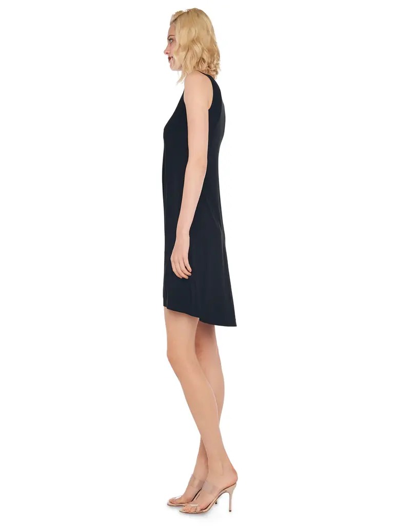 Norma Kamali Norma Kamali KK1263PL013001 SLEEVELESS SWING DRESS BLACK