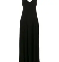 Norma Kamali Norma Kamali KK4283PL164001 SLIP A LINE LONG DRESS BLACK