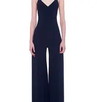 Norma Kamali Norma Kamali KK426JPL162012 SLIP JUMPSUIT MIDNIGHT