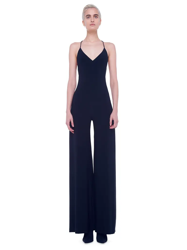 Norma Kamali Norma Kamali KK426JPL162012 SLIP JUMPSUIT MIDNIGHT