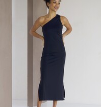 House of Gravity House of Gravity Asymmetric Dress Black Sapphire