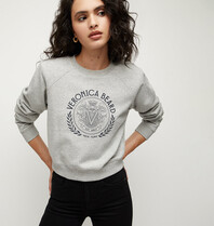 Veronica Beard VB J2309JY98S0696 BEAUMONT LOGO SWEATER GREY