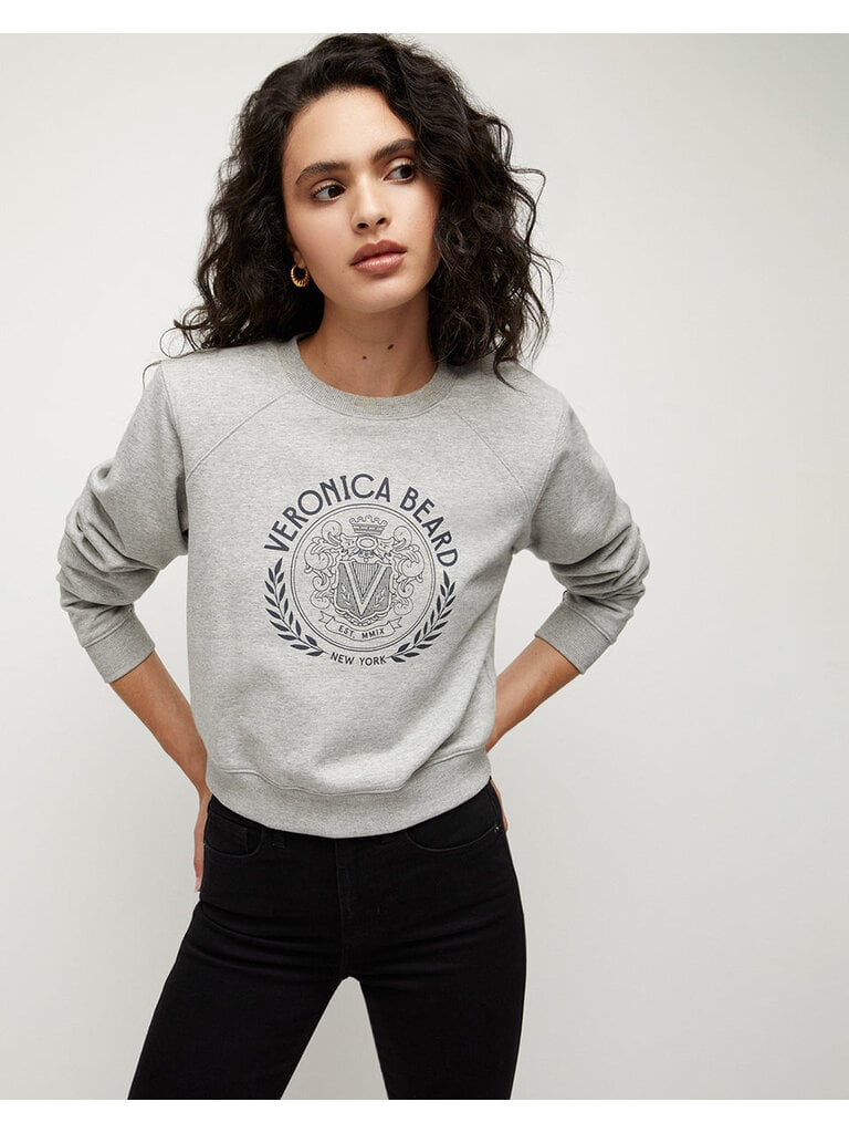 Veronica Beard VB J2309JY98S0696 BEAUMONT LOGO SWEATER GREY