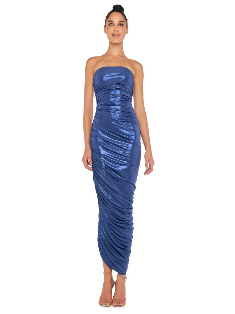 Norma Kamali Norma Kamali ST2243LMD46810 STRAPLESS DIANA GOWN XL MILITARY BLUE