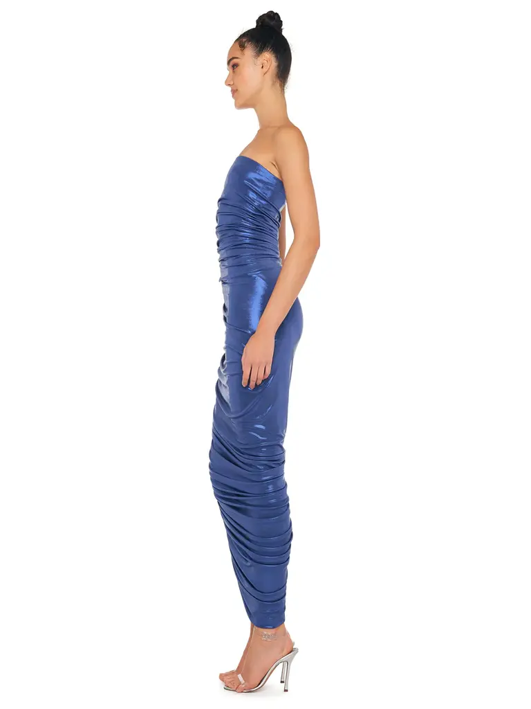 Norma Kamali Norma Kamali ST2243LMD46810 STRAPLESS DIANA GOWN XL MILITARY BLUE