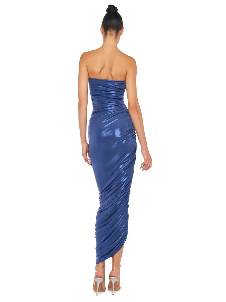 Norma Kamali Norma Kamali ST2243LMD46810 STRAPLESS DIANA GOWN XL MILITARY BLUE