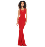 Norma Kamali NK KK2243PM579946 RACER FISHTAIL GOWN RED