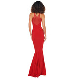 Norma Kamali NK KK2243PM579946 RACER FISHTAIL GOWN RED