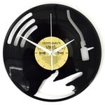 Klok "DJ in action" van gerecycled Vinyl