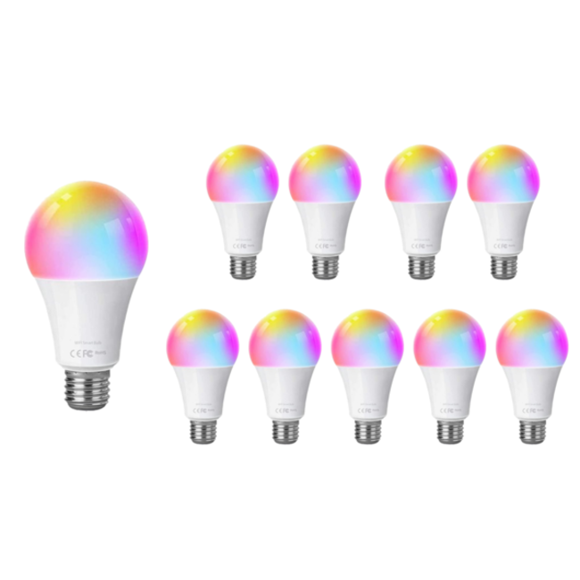 Drastisch tuin werk Voordeelpak 10 stuks - AigoSmart WiFi LED Lamp - E27 7W G45 - RGB+CCT alle  lichtkleuren - Bediening met de App - Slimme LED Verlichtingshop