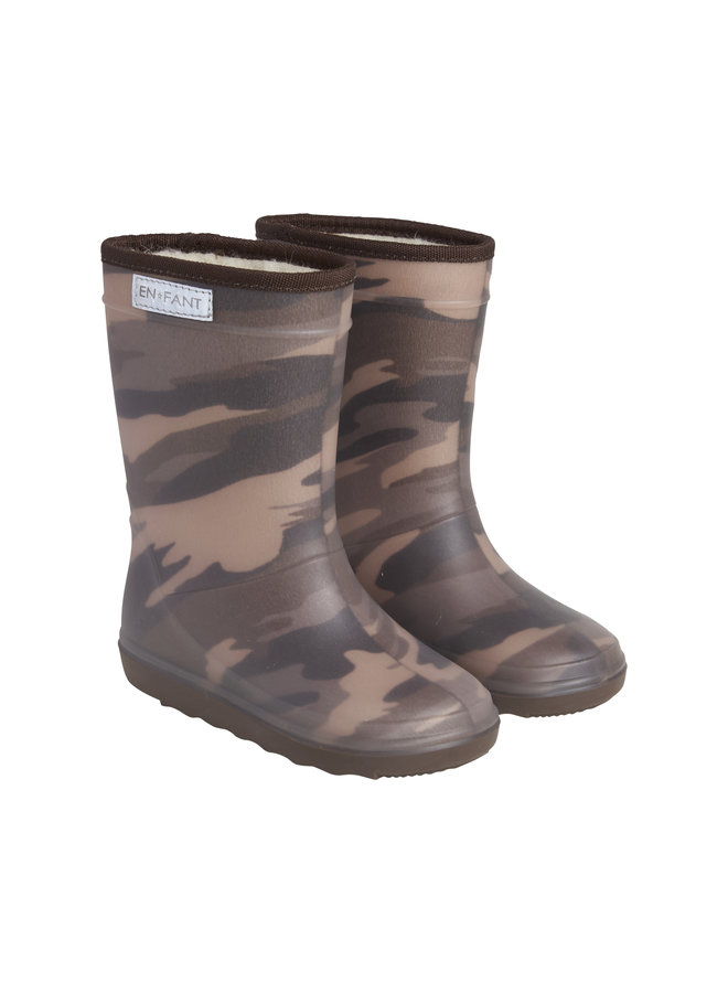 Thermo Boots Print | Dark Olive