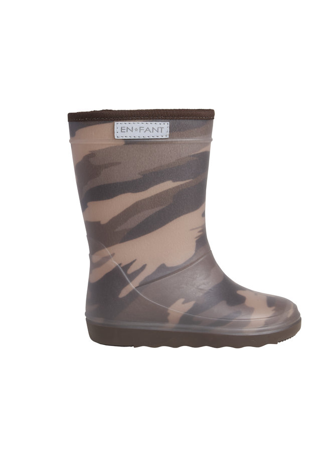 Thermo Boots Print | Dark Olive