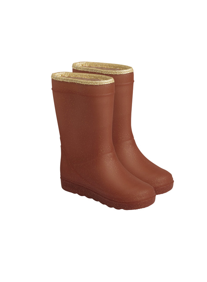 Thermo Boots Glitter | Leather Brown