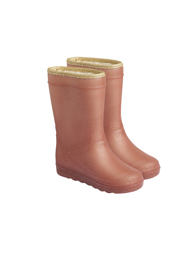 Thermo Boots Glitter | Metallic Rose