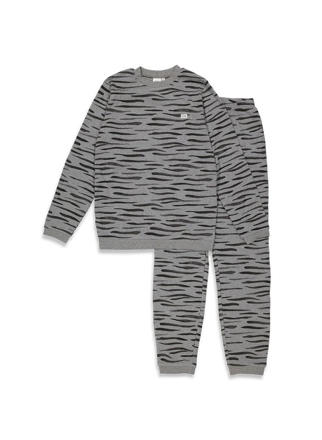 Pyjama wafel - Fashion Edition 305.545 | Grijs melange  (XS t/m XL)