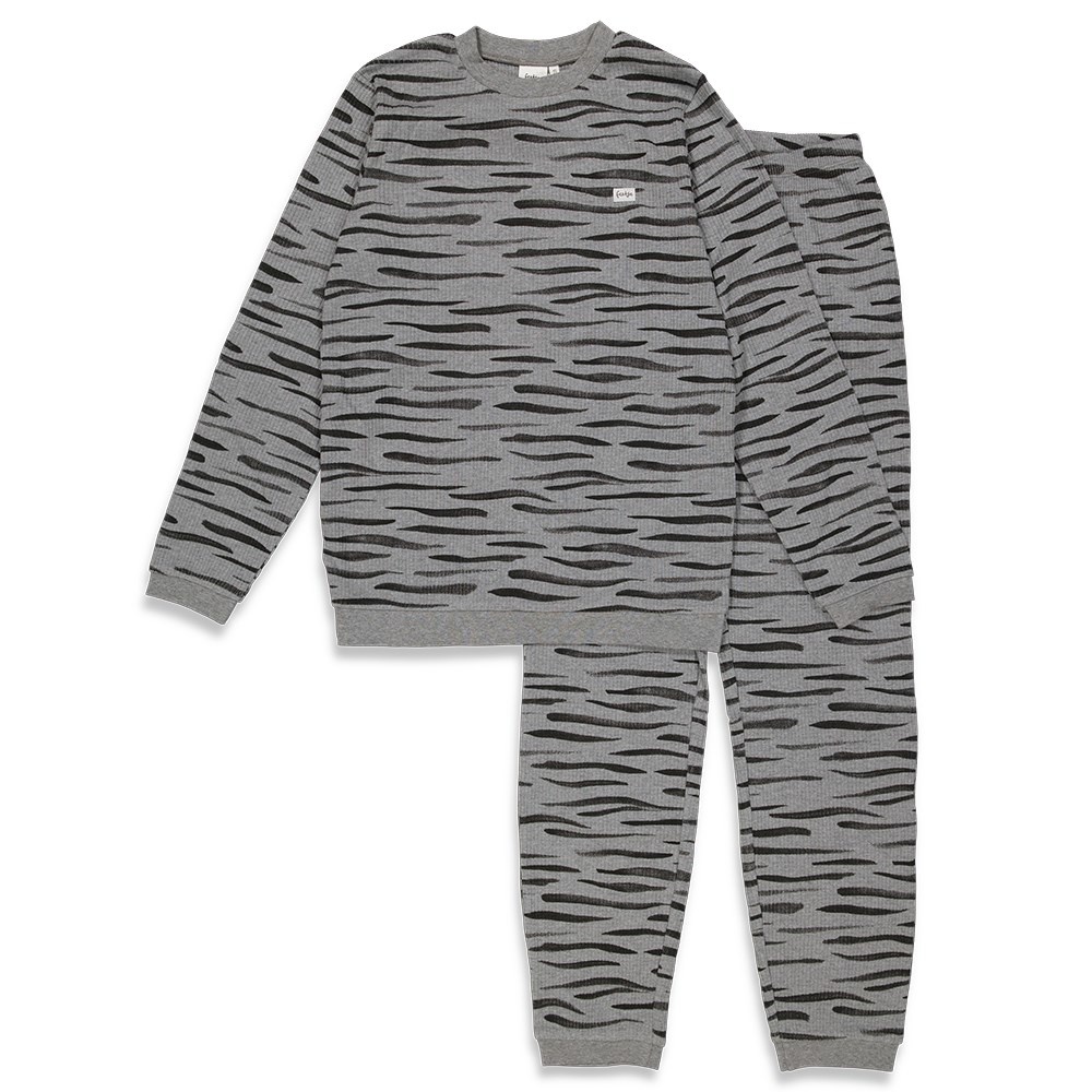 Een effectief Onze onderneming Sanders Pyjama wafel - Fashion Edition 305.545 | Grijs melange (XS t/m XL) - Hello  You