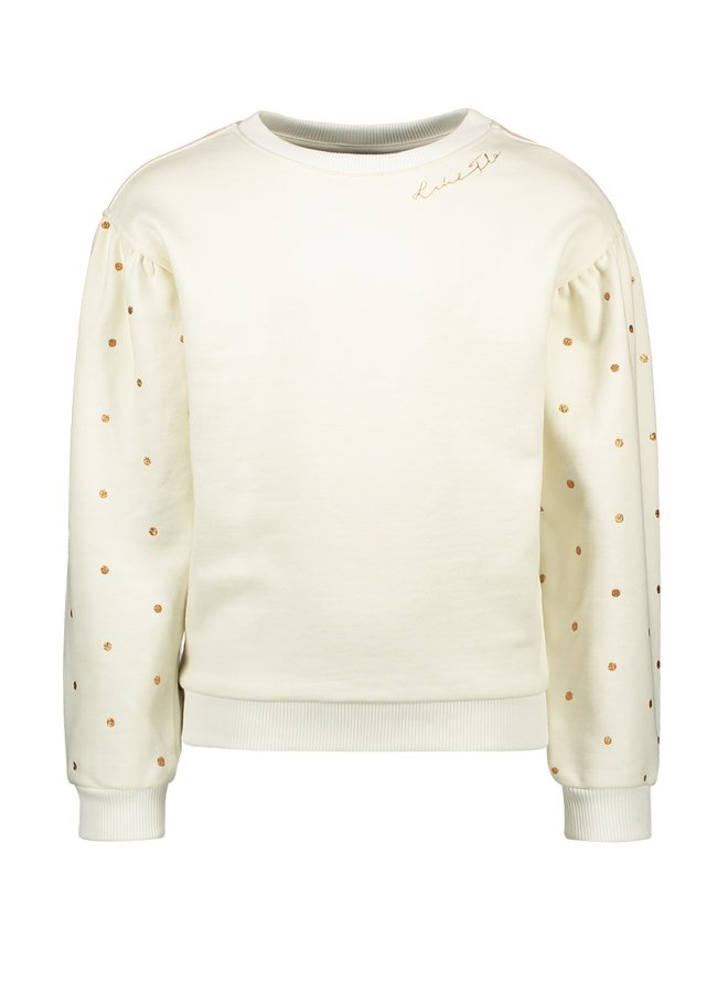 Flo girls sweater dotted sleeve | F202-5376 Off white (001)