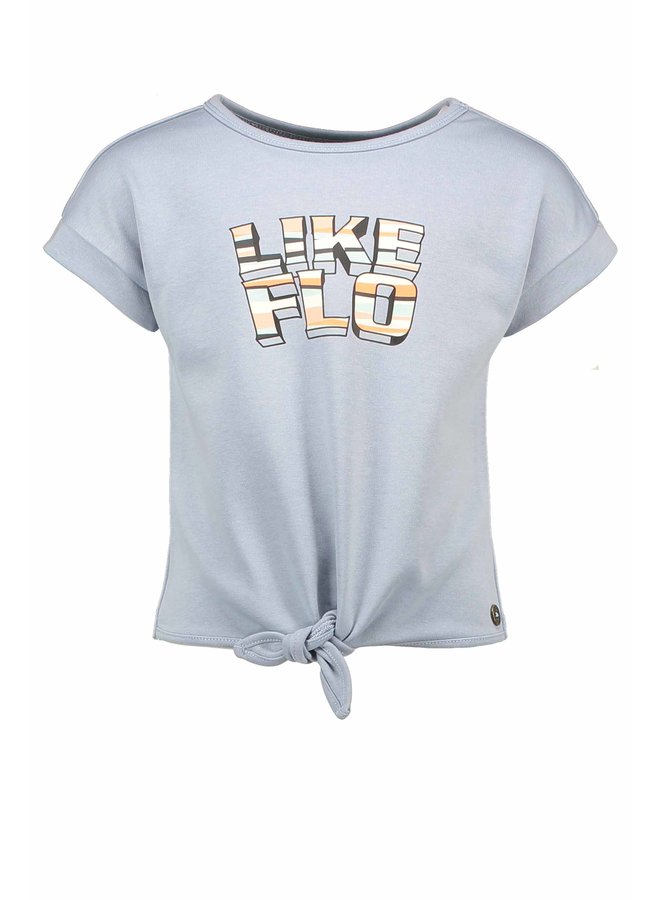 Flo girls knotted sweat top | F202-5302 Sky (120)