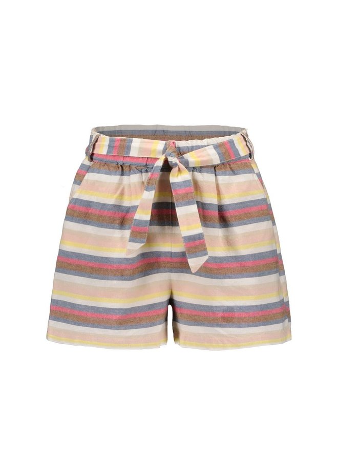 Flo girls YD linnen short + belt | F302-5640 Multi (999)