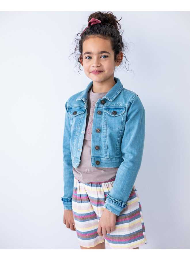 Flo girls YD linnen short + belt | F302-5640 Multi (999)