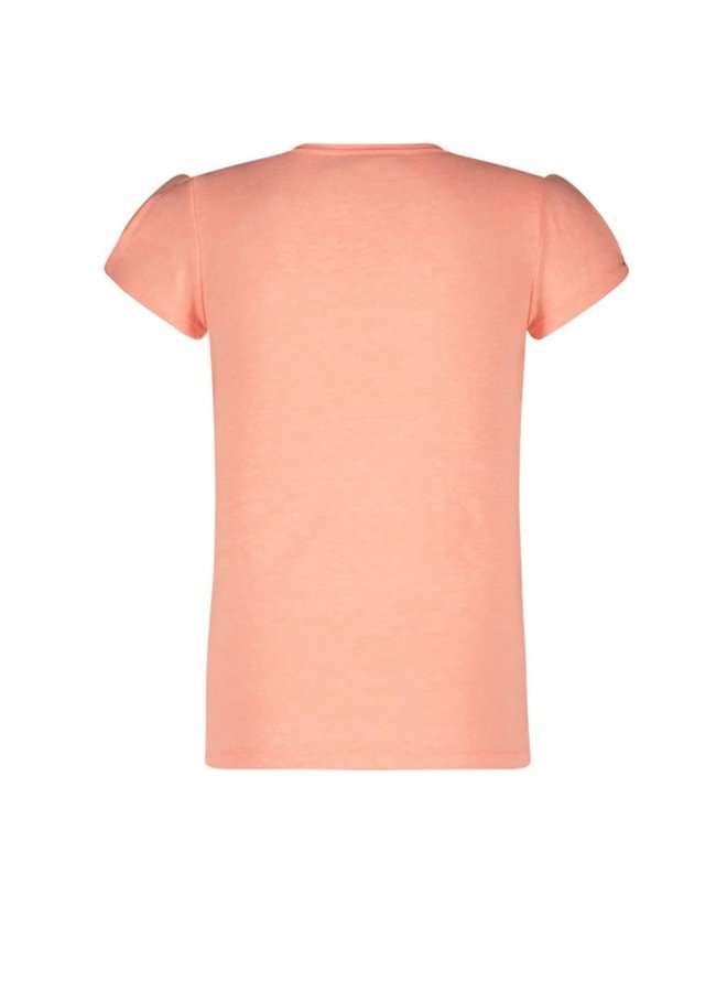 Flo girls slub jersey tee open shoulder | F302-5400 Flamingo (232)
