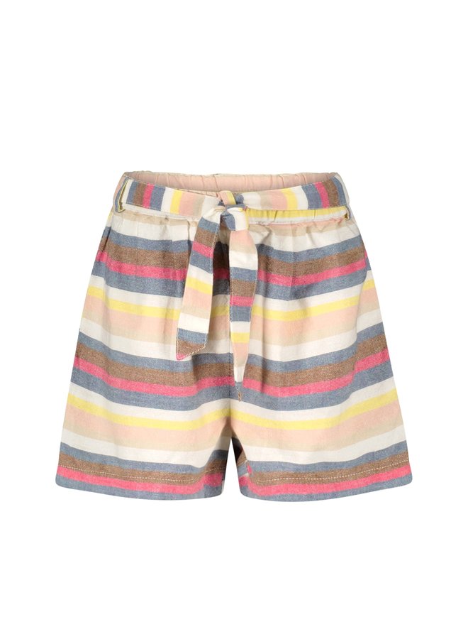 Flo baby girls YD linnen short + belt | F302-7640 Multi (999)