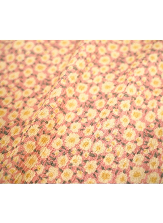 Flo girls fancy flower crepe 2 layer skirt plisse | F303-5750 Flower (940)