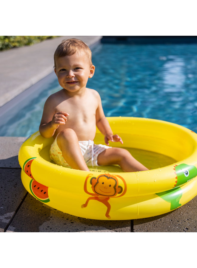 Yellow Printed Baby Pool Unisex 60 cm dia - 2 rings