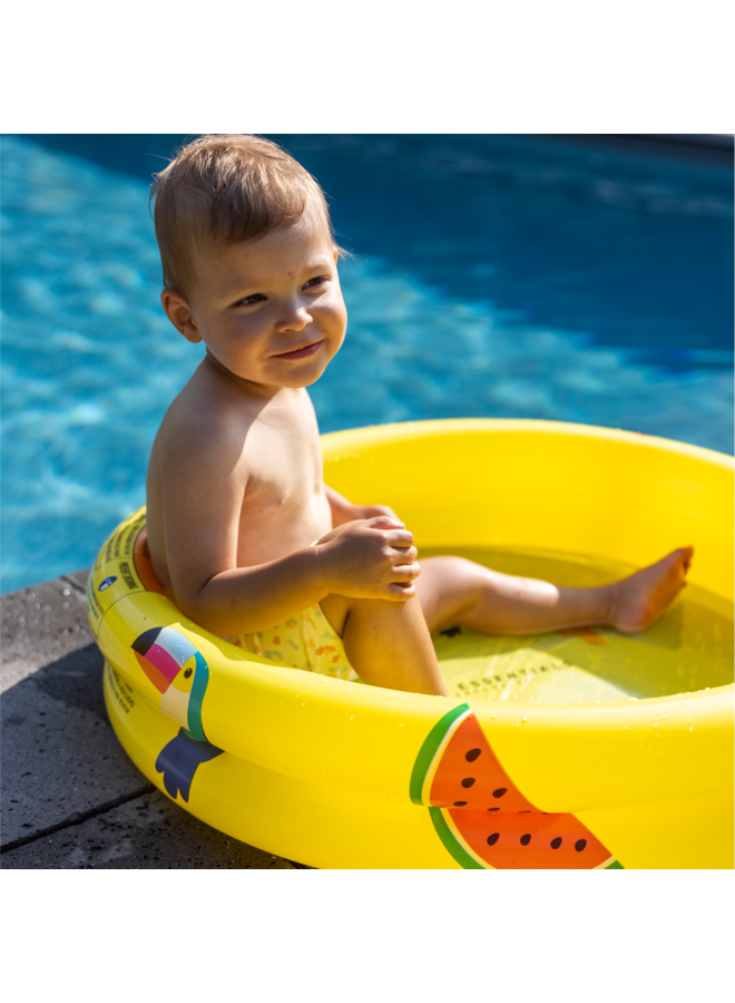 Yellow Printed Baby Pool Unisex 60 cm dia - 2 rings