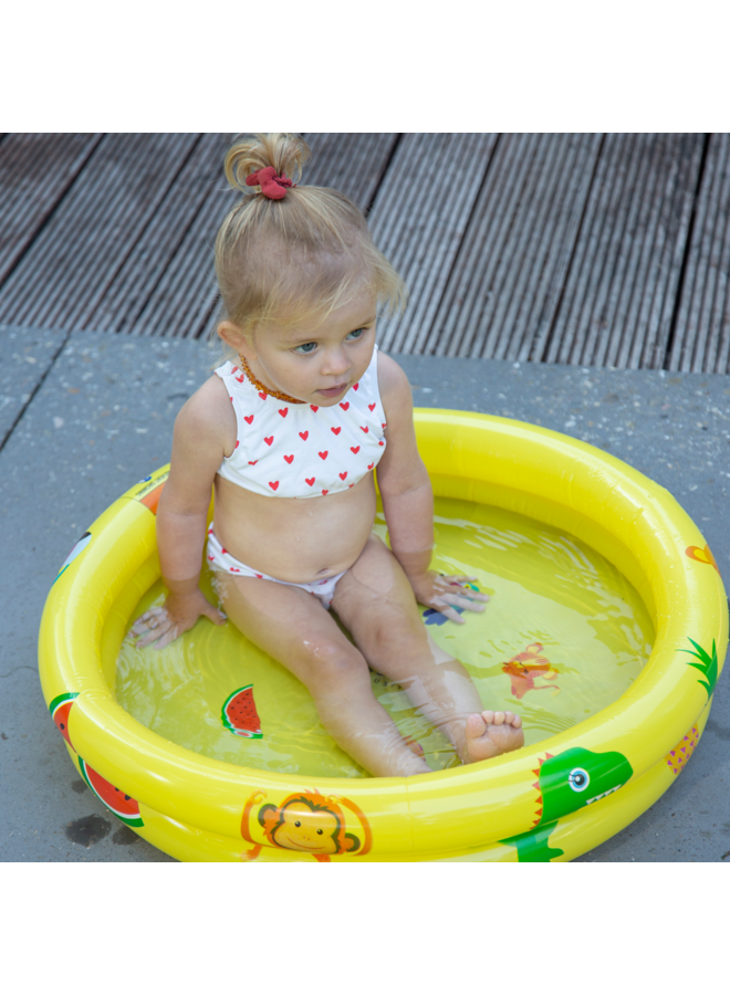 Yellow Printed Baby Pool Unisex 60 cm dia - 2 rings